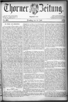 Thorner Zeitung 1878, Nro. 163 + Beilagenwerbung