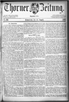 Thorner Zeitung 1878, Nro. 191