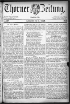 Thorner Zeitung 1878, Nro. 197 + Beilagenwerbung