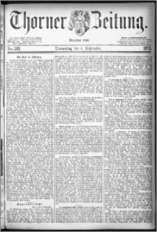Thorner Zeitung 1878, Nro. 207 + Beilagenwerbung
