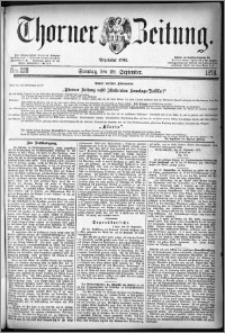 Thorner Zeitung 1878, Nro. 228 + Beilage