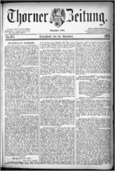 Thorner Zeitung 1878, Nro. 275