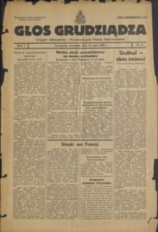 Głos Grudziądza : organ Miejskiej i Powiatowej Rady Narodowej : 1945.05.24, R. 1 nr 5