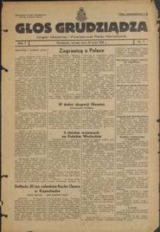 Głos Grudziądza : organ Miejskiej i Powiatowej Rady Narodowej : 1945.05.29, R. 1 nr 7