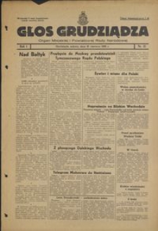 Głos Grudziądza : organ Miejskiej i Powiatowej Rady Narodowej : 1945.06.16, R. 1 nr 15