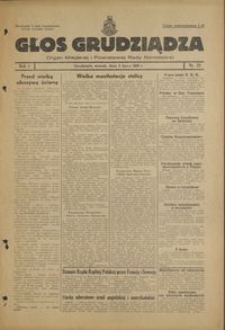 Głos Grudziądza : organ Miejskiej i Powiatowej Rady Narodowej : 1945.07.03, R. 1 nr 22