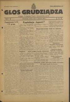Głos Grudziądza : organ Polskiej Partii Socjalistycznej : 1945.08.11, R. 1 nr 38