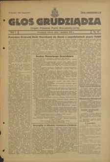 Głos Grudziądza : organ Polskiej Partii Socjalistycznej : 1945.09.01, R. 1 nr 47