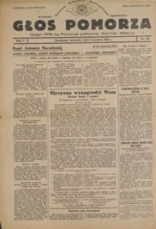 Głos Pomorza : organ PPS na Pomorze północne, Warmię i Mazury : 1945.12.06, R. 1 nr 86