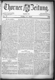 Thorner Zeitung 1879, Nro. 77
