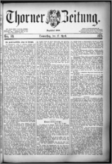 Thorner Zeitung 1879, Nro. 89 + Beilagenwerbung