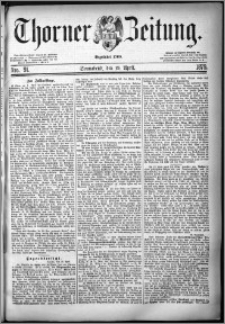 Thorner Zeitung 1879, Nro. 91 + Beilagenwerbung