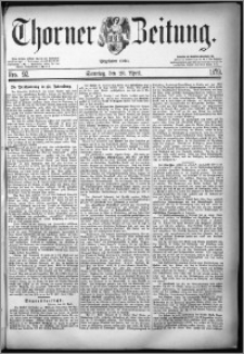 Thorner Zeitung 1879, Nro. 92 + Beilagenwerbung