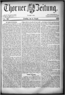 Thorner Zeitung 1879, Nro. 186 + Beilagenwerbung
