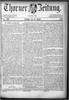 Thorner Zeitung 1879, Nro. 198 + Beilagenwerbung