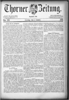 Thorner Zeitung 1879, Nro. 233 + Beilage