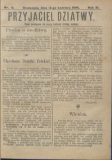 Przyjaciel Dziatwy : pismo poświęcone dla naszej kochanej dziatwy polskiej 1905.04.13 nr 15