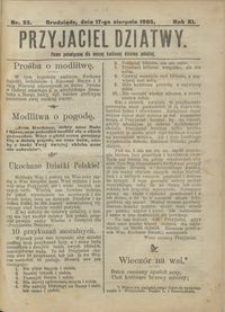 Przyjaciel Dziatwy : pismo poświęcone dla naszej kochanej dziatwy polskiej 1905.08.17 nr 33