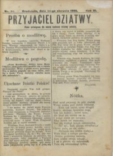 Przyjaciel Dziatwy : pismo poświęcone dla naszej kochanej dziatwy polskiej 1905.08.24 nr 34