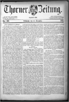 Thorner Zeitung 1879, Nro. 289 + Beilagenwerbung