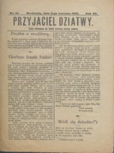 Przyjaciel Dziatwy : pismo poświęcone dla naszej kochanej dziatwy polskiej 1906.04.05 nr 14