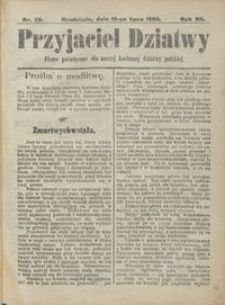 Przyjaciel Dziatwy : pismo poświęcone dla naszej kochanej dziatwy polskiej 1906.07.19 nr 29