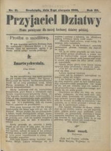Przyjaciel Dziatwy : pismo poświęcone dla naszej kochanej dziatwy polskiej 1906.08.02 nr 31