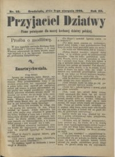 Przyjaciel Dziatwy : pismo poświęcone dla naszej kochanej dziatwy polskiej 1906.08.09 nr 32