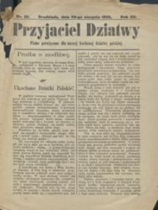 Przyjaciel Dziatwy : pismo poświęcone dla naszej kochanej dziatwy polskiej 1906.08.30 nr 35