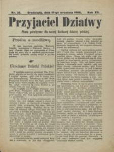 Przyjaciel Dziatwy : pismo poświęcone dla naszej kochanej dziatwy polskiej 1906.09.13 nr 37