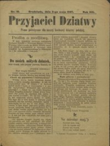 Przyjaciel Dziatwy : pismo poświęcone dla naszej kochanej dziatwy polskiej 1907.05.02 nr 18