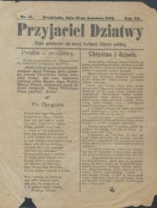 Przyjaciel Dziatwy : pismo poświęcone dla naszej kochanej dziatwy polskiej 1909.04.13 nr 15