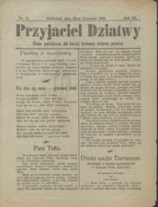 Przyjaciel Dziatwy : pismo poświęcone dla naszej kochanej dziatwy polskiej 1909.11.23 nr 47