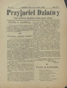 Przyjaciel Dziatwy : pismo poświęcone dla naszej kochanej dziatwy polskiej 1909.12.07 nr 49