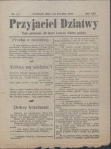 Przyjaciel Dziatwy : pismo poświęcone dla naszej kochanej dziatwy polskiej 1910.04.07 nr 14
