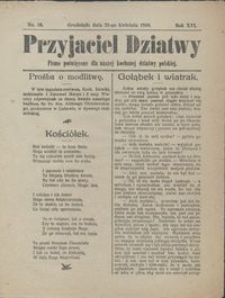 Przyjaciel Dziatwy : pismo poświęcone dla naszej kochanej dziatwy polskiej 1910.04.21 nr 16