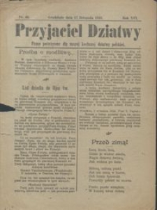 Przyjaciel Dziatwy : pismo poświęcone dla naszej kochanej dziatwy polskiej 1910.11.17 nr 46