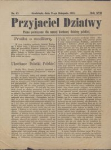 Przyjaciel Dziatwy : pismo poświęcone dla naszej kochanej dziatwy polskiej 1911.11.21 nr 47