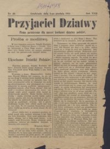 Przyjaciel Dziatwy : pismo poświęcone dla naszej kochanej dziatwy polskiej 1911.12.05 nr 49