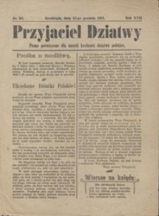 Przyjaciel Dziatwy : pismo poświęcone dla naszej kochanej dziatwy polskiej 1911.12.12 nr 50