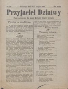Przyjaciel Dziatwy : pismo poświęcone dla naszej kochanej dziatwy polskiej 1912.08.20 nr 34