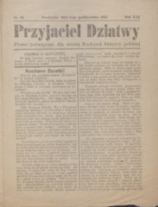 Przyjaciel Dziatwy : pismo poświęcone dla naszej kochanej dziatwy polskiej 1915.10.05 nr 40