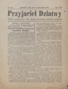 Przyjaciel Dziatwy : pismo poświęcone dla naszej kochanej dziatwy polskiej 1915.10.12 nr 41