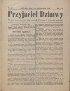 Przyjaciel Dziatwy : pismo poświęcone dla naszej kochanej dziatwy polskiej 1915.10.19 nr 42