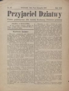 Przyjaciel Dziatwy : pismo poświęcone dla naszej kochanej dziatwy polskiej 1915.11.09 nr 45