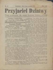 Przyjaciel Dziatwy : pismo poświęcone dla naszej kochanej dziatwy polskiej 1915.12.21 nr 51
