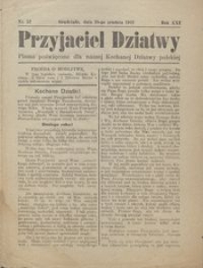 Przyjaciel Dziatwy : pismo poświęcone dla naszej kochanej dziatwy polskiej 1915.12.28 nr 52