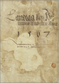Landtagsakten des Herzogtums Preußen zu Heiligenbeil gahalten anno 1567