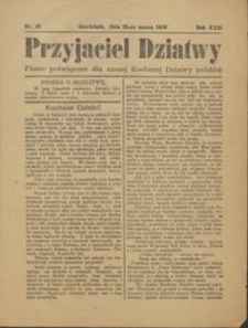 Przyjaciel Dziatwy : pismo poświęcone dla naszej kochanej dziatwy polskiej 1916.03.28 nr 13