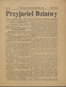 Przyjaciel Dziatwy : pismo poświęcone dla naszej kochanej dziatwy polskiej 1916.04.03 nr 14
